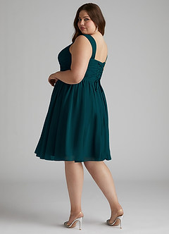Azazie Angie Bridesmaid Dresses Pine A-Line Corset Chiffon Dress image12