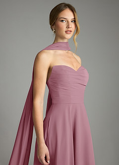 Azazie Ayla Bridesmaid Dresses Vintage Mauve A-Line Sweetheart Neckline Chiffon Dress image8