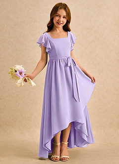 Azazie Milly Girls Formal Flower Girl Klänningar Klä A-Line i Chiffong Plisserad image1