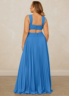 Christian Siriano Bridal for Azazie 1009 Bridesmaid Dresses Blue Jay A-Line Pleated Chiffon Dress image15