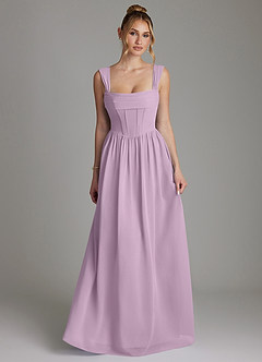 Azazie Caterina Bridesmaid Dresses Wisteria A-Line Corset Chiffon Dress image4