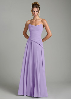 Azazie Gabriela Bridesmaid Dresses Lilac A-Line Corset Chiffon Dress image7