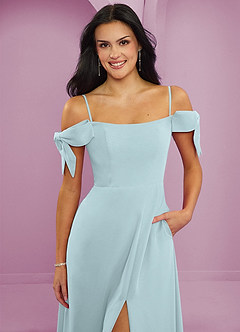 Barbie ♥ Azazie Bridesmaid Dresses Mist A-Line Off the Shoulder Chiffon Convertible Dress image3