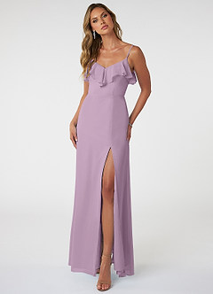 Azazie Natalia Bridesmaid Dresses Wisteria A-Line Chiffon Dress image1