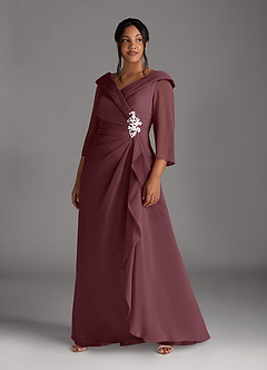 Azazie Jaycee Mother of the Bride Dresses Sangria A-Line Chiffon Dress image7