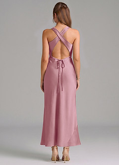 Azazie Evadne Brautjungfernkleider Etui Plissee Stretch-Satin Kleid Vintage Mauve image5