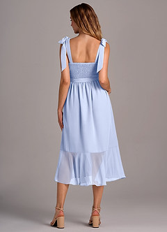 Azazie Deb Bridesmaid Dresses Ice A-Line with Pockets Chiffon Convertible Dress image6