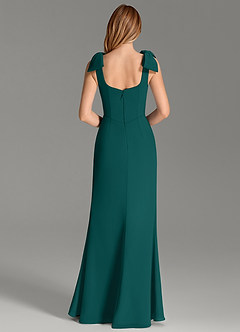 Azazie Adalynn Bridesmaid Dresses Peacock Mermaid Pleated Chiffon Dress image6