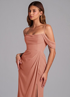 Azazie Johana Jurken voor bruidsmeisjes Converteerbaar Jurk van Chiffon met Zeemeermin Off the Shoulder Meer Gesneden image5