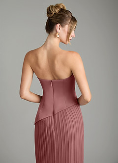 Azazie Tierney Bridesmaid Dresses Desert Rose A-Line Strapless Chiffon Convertible Dress image12