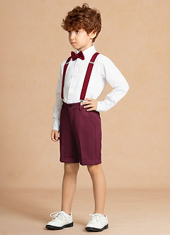front Finn Burgundy Boy 4-Piece Shorts Suit