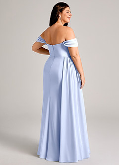 Azazie Amyra Przymierzanie sukienek w domu Osłona Zza ramienia Szyfon Do ziemi Sukienka image14