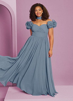 Barbie ♥ Azazie Bridesmaid Dresses Twilight A-Line Off the Shoulder Chiffon Convertible Dress image1