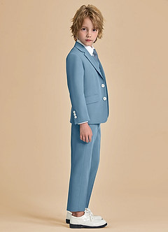 front Oliver Boys Light Blue 5-Piece Suit With Pre-tie