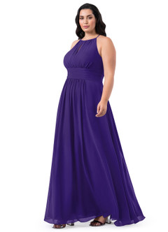 Azazie Bonnie Bridesmaid Dresses Regency A-Line Keyhole Ruched Chiffon Dress image31