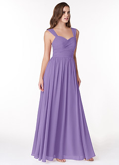 Azazie Zapheira Bridesmaid Dresses A-Line Ruched Chiffon Floor-Length Dress image3