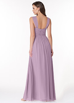 Azazie Zapheira Bridesmaid Dresses Wisteria A-Line Ruched Chiffon Dress image2