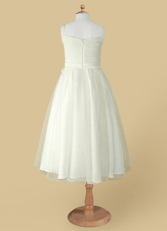 Azazie Dito Final Sale Ivory A-Line Pleated Tulle Dress image9