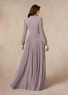 Azazie Adellah Mother of the Bride Dresses Dusk A-Line Pleated Chiffon Dress image3