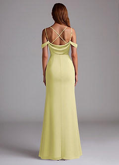 Azazie Callan Brautjungfernkleider Wandelbar Meerjungfrau-Linie Plissee Chiffon Kleid Zitronensorbet image2
