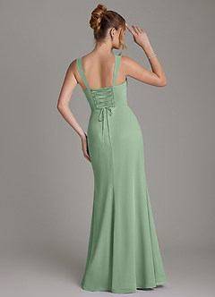 Azazie Agustina Bridesmaid Dresses Matcha Mermaid Corset Chiffon Dress image7