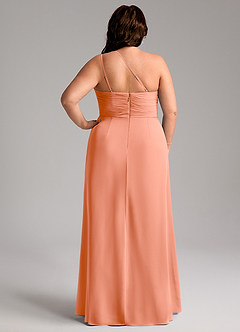 Azazie Eren Bridesmaid Dresses Sunset Sheath One Shoulder Chiffon Dress image9