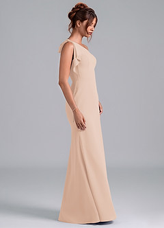 Azazie Rinna Bridesmaid Dresses English Rose Mermaid One Shoulder Chiffon Dress image5