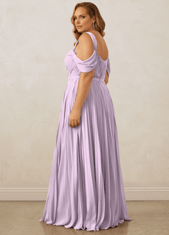 Christian Siriano Bridal for Azazie 1013 Bridesmaid Dresses Frosted Lilac A-Line Off the Shoulder Chiffon Dress image15