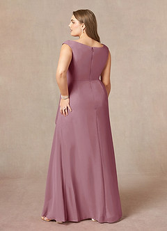 Azazie Yarrow Final Sale Dark Navy A-Line Pleated Chiffon Dress image8