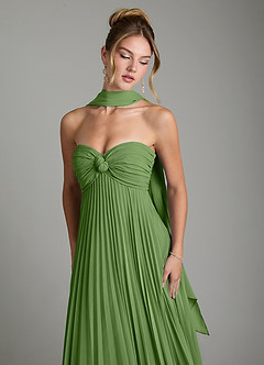 Azazie Tempest Brautjungfernkleider Wandelbar Empire Korsett Chiffon Kleid Basilikum image8