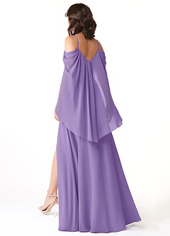 Azazie Cienna Jurken voor bruidsmeisjes Jurk van Chiffon met A-Lijn Off the Shoulder Tahiti image5