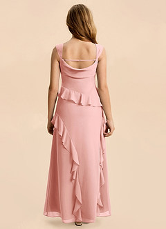 Azazie Sloane Junior Rosette A-Line Sweetheart Neckline Chiffon Dress image2