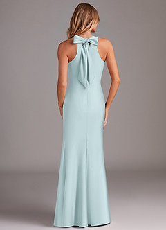 Azazie Doretta Robes de demoiselle d'honneur Robe Sirène en Satin extensible Plissée Brume image2