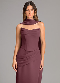 Azazie Sorrel Bridesmaid Dresses Sangria Mermaid Corset Chiffon Dress image6