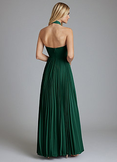 Azazie Keita Final Sale Emerald A-Line Pleated Chiffon Dress image2