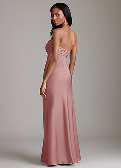 Azazie Saylor Brudtärnklänningar Klä av Sjöjungfru i Stretch Satin Axelbandslös Dammig Ros image5