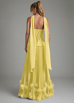Azazie Alex Bridesmaid Dresses Canary A-Line Corset Chiffon Dress image2