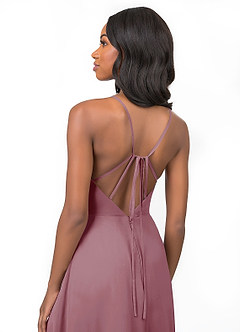 Azazie Everleigh Bridesmaid Dresses Vintage Mauve A-Line Sweetheart Pleated Chiffon Dress image4
