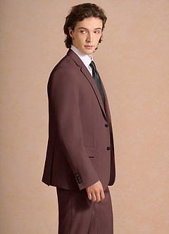 front James Espresso Structured Stretch Suit Jacket