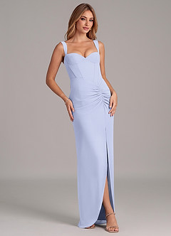 Azazie Ayla 신부 들러리 드레스 쉬스 스윗하트 네크라인 쉬폰 바닥 길이 드레스 image5