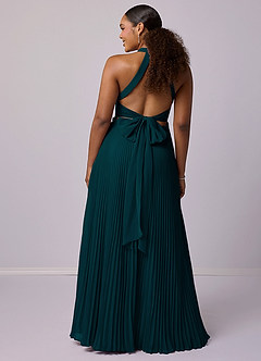 Barbie ♥ Azazie Bridesmaid Dresses Pine A-Line Pleated Chiffon Dress image8