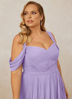 Christian Siriano Bridal for Azazie 1013 Bridesmaid Dresses Lilac A-Line Off the Shoulder Chiffon Dress image14