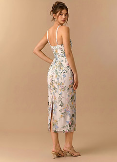 Paulina Blush Pink Multi Midi Dress image2