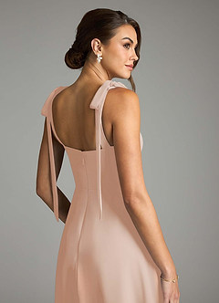 Azazie Debra Bridesmaid Dresses English Rose A-Line with Pockets Chiffon Convertible Dress image9