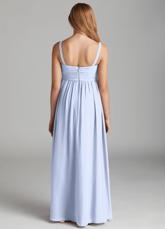 Azazie Chanel Junior Ice A-Line Sweetheart Neckline Chiffon Dress image4
