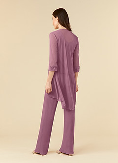 Azazie Frances Mère de la mariée Robes Robe Combinaison/Tailleur Pantalon en Maille Découpé Mauve Vintage image4