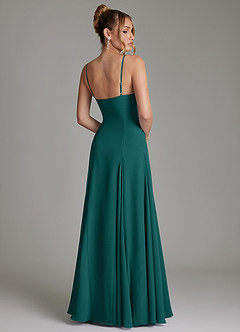 Azazie Imani Bridesmaid Dresses Peacock A-Line Sweetheart Neckline Chiffon Dress image2