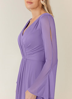 Azazie Teraso Mother of the Bride Dresses Tahiti A-Line Pleated Mesh Dress image5