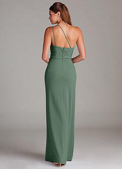 Azazie Eren Jurken voor bruidsmeisjes Jurk van Stretch crêpe met Kolom One-Shoulder Eucalyptus image2