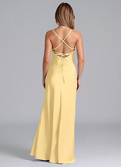 Azazie Seema Bridesmaid Dresses Butter Mermaid Corset Stretch Satin Dress image7